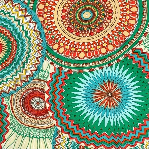 Amazon XXL 2X Shirt Top Yellow Green Paisley Cap Short Sleeve Round Neck Women - Picture 2 of 6